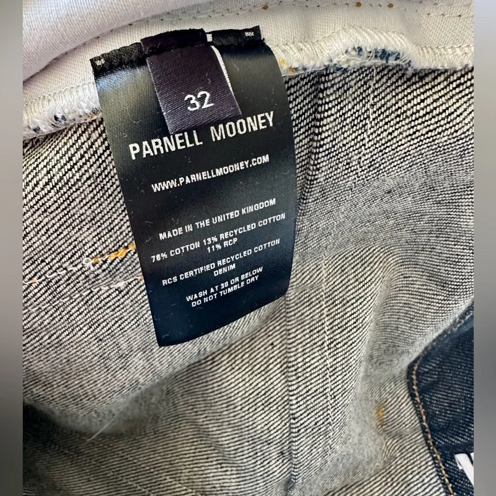 NWT Parnell Mooney Indigo 50 Panel Men's Dark Blue Jeans, 32